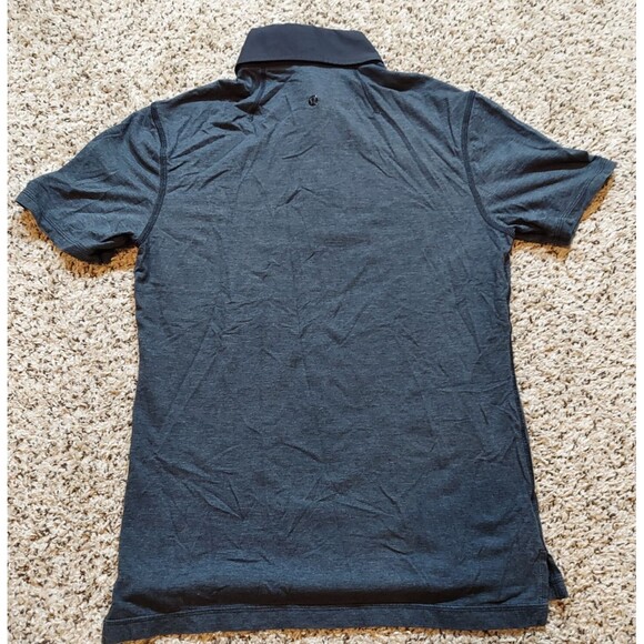 Lululemon Shirt Mens Small Gray Post Practice Polo M3A16S Stretch Performance - Picture 4 of 7